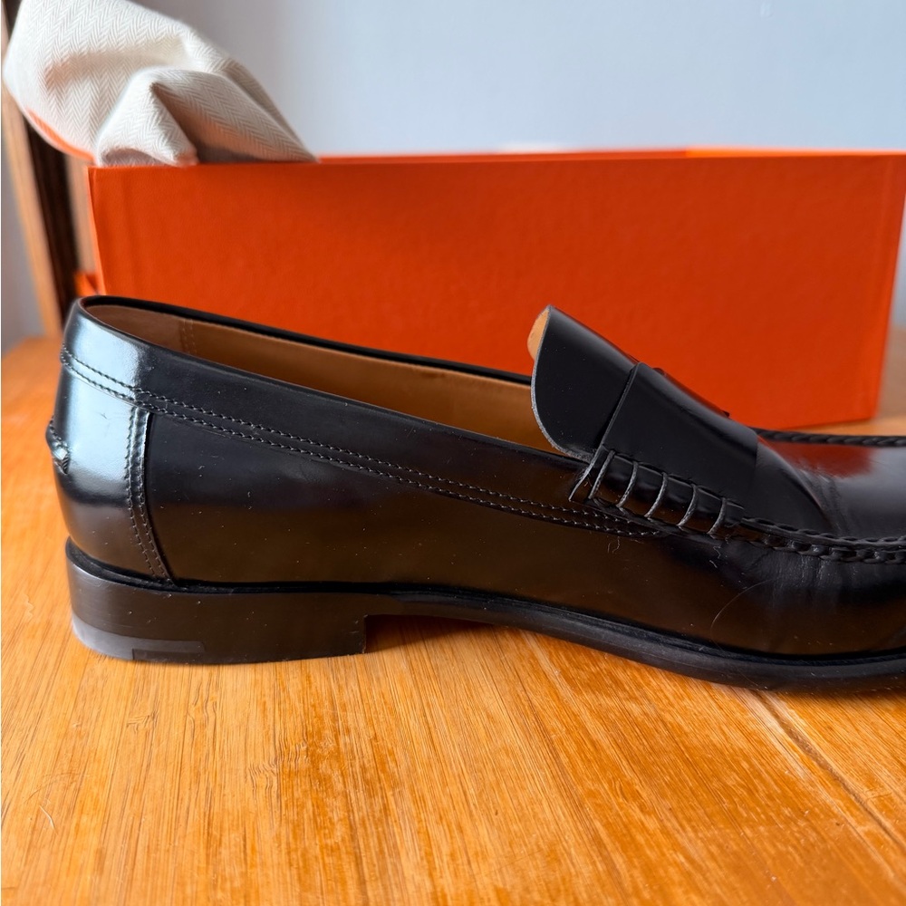 Classic Black Leather Loafers - Picture 6 of 10